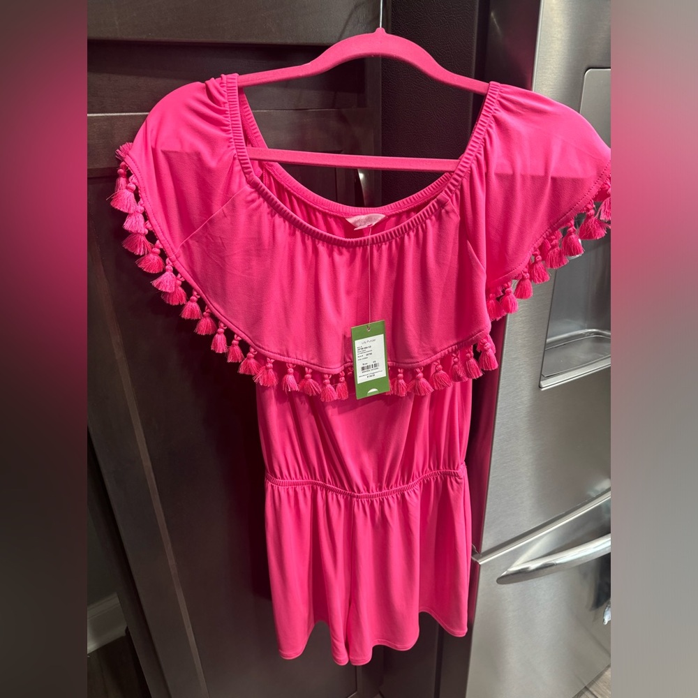 Lilly Pulitzer La Fortuna Romper Extra Small in the color Cosmo pink. NWT’s!